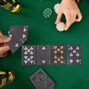 Luxury Rose Pattern Foil Poker Cards – Waterproof Black Deck