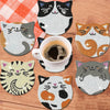 DIY Animal Diamond Painting Coaster Set with Wooden Base