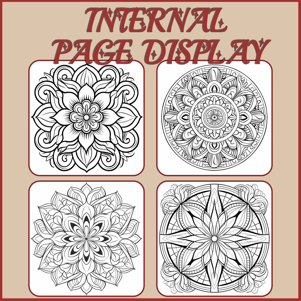 Intricate Mandala Coloring Book for Adult Stress Relief