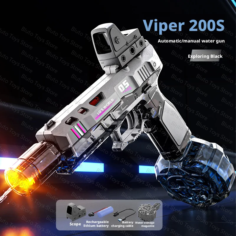 Viper 200S automatic/manual water gun in Exploring Black color with accessories