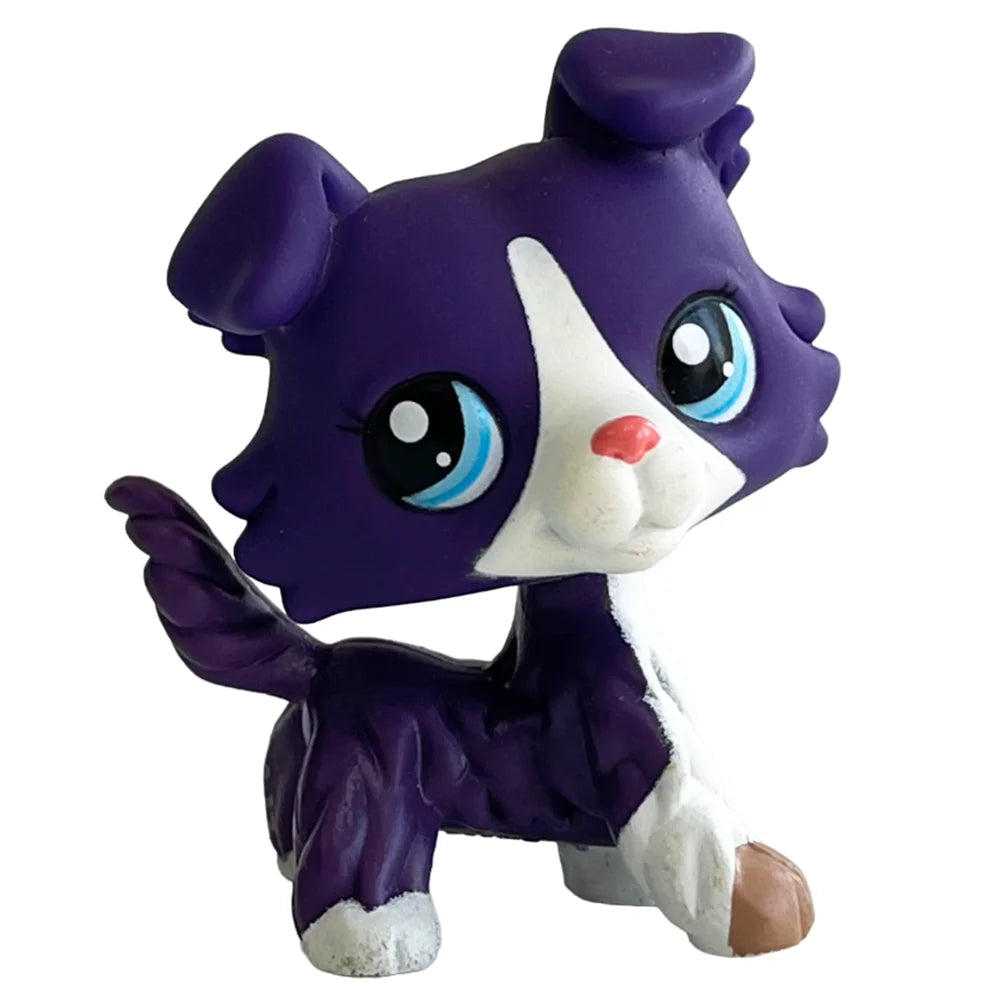 A purple and white Bobbing Deer bobblehead toy with large blue eyes.