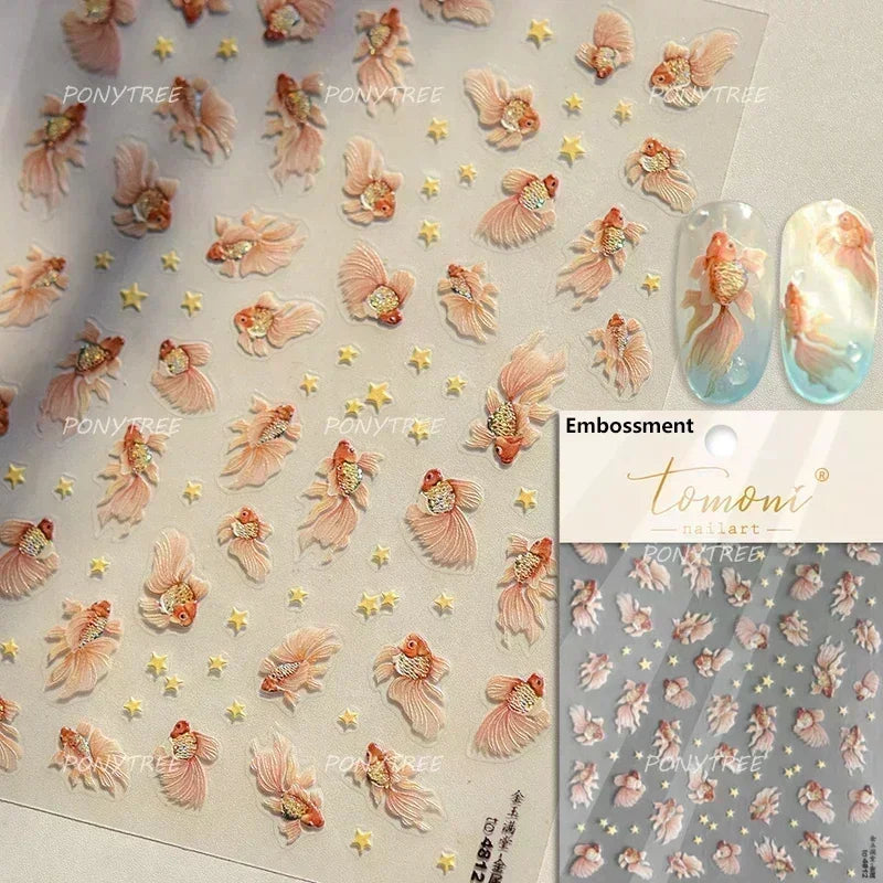 Ocean-Inspired Nail Art Sticker Set