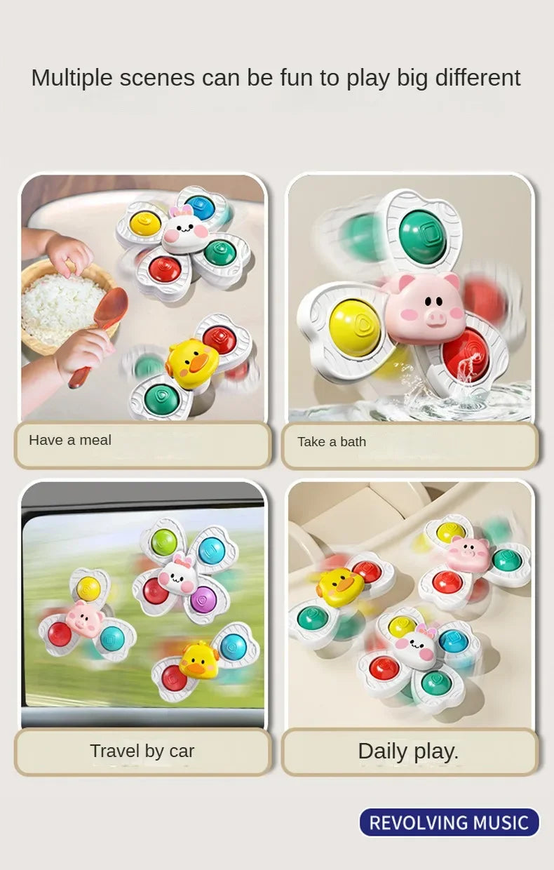 Spinning Suction Cup Bath Toys for Toddlers