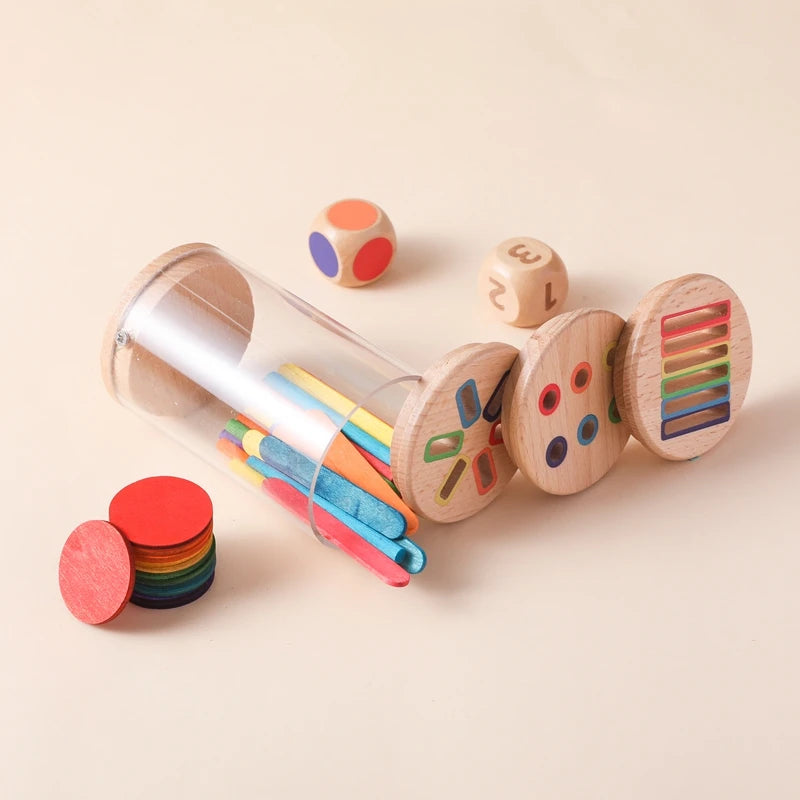 Wooden Shape & Color Sorting Toy for Toddlers