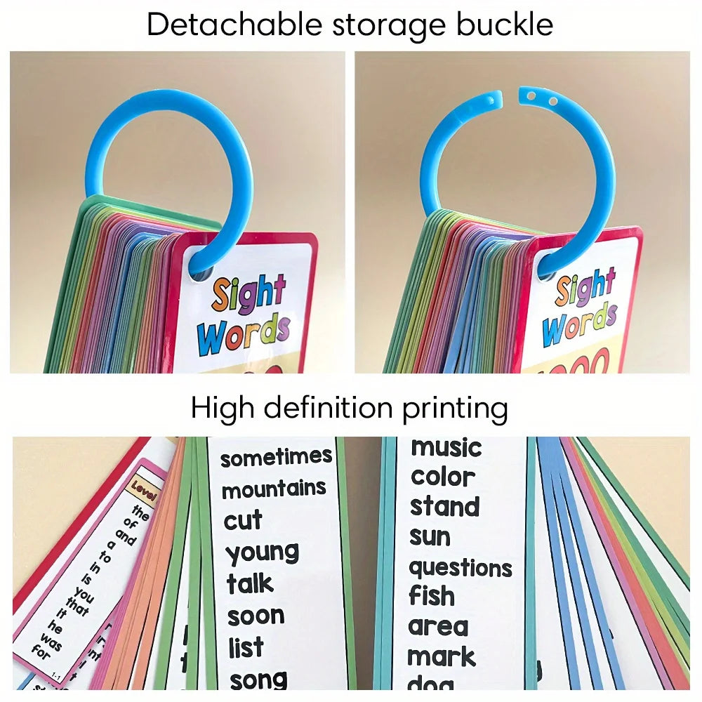 1000 Sight Words Flash Cards for Kids Learning Set