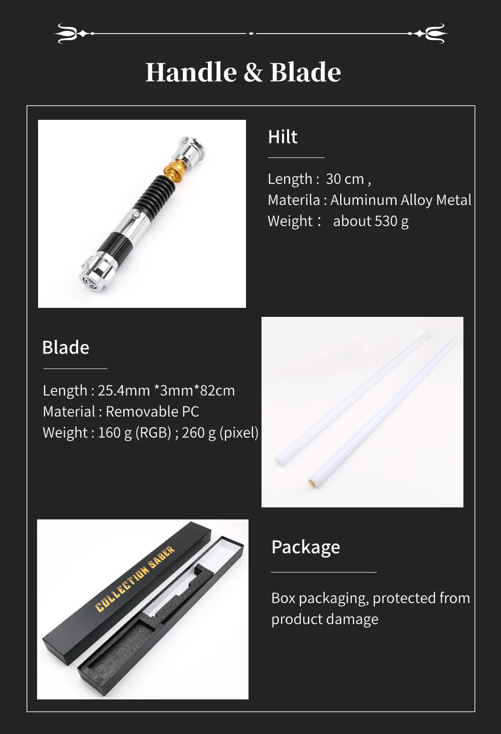 Premium Obi-Wan Inspired Lightsaber with Motion Effects
