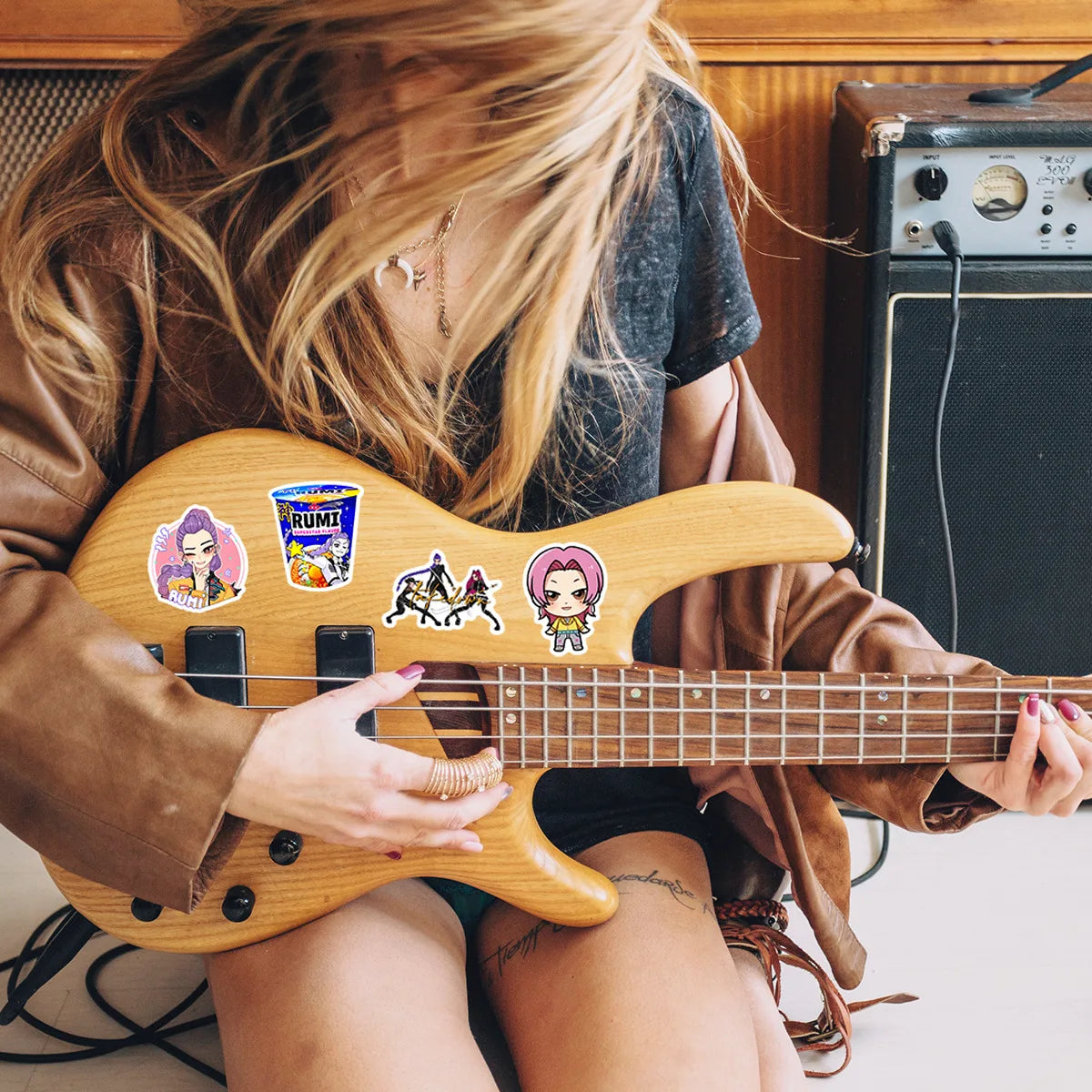 Cute Kawaii Cartoon Girl Sticker Pack (50-Piece)