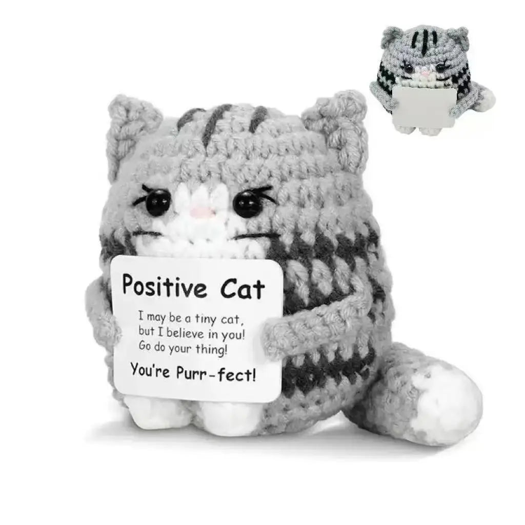 Handmade Crochet Emotional Support Cat Ornament