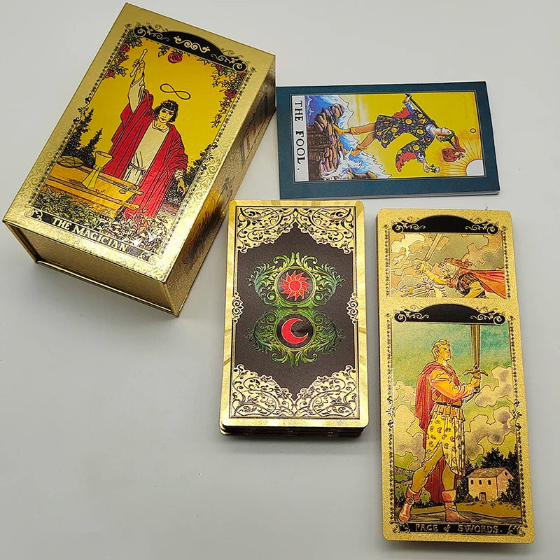 Gold Foil Rider Waite Tarot Deck