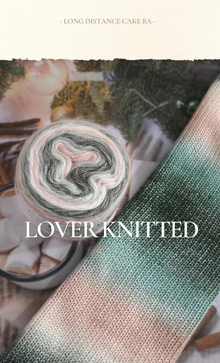 Gradient Cake Yarn – 200g Soft Wool Blend for Knitting & Crochet
