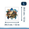 A jigsaw puzzle depicting a wooden forest scene with deer and a sunset view.