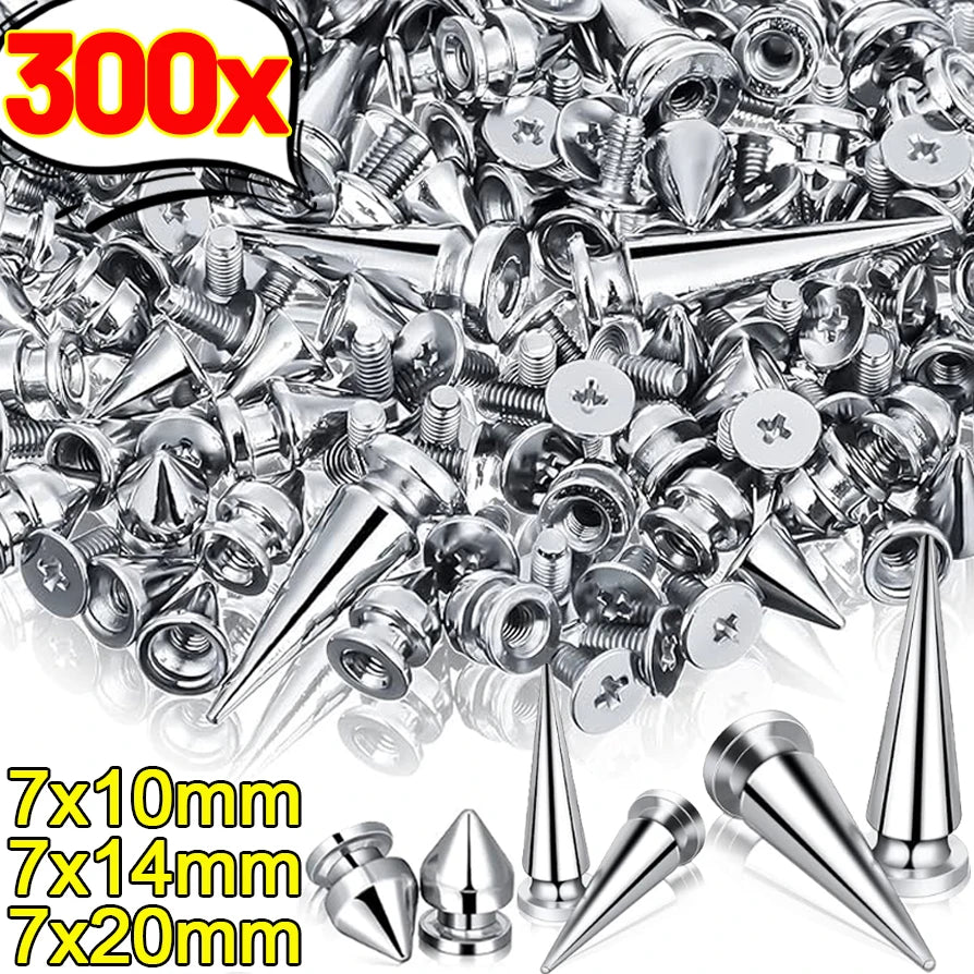 Punk Spike Rivets for DIY Clothing and Accessories