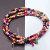 Mixed-Color Rondelle Glass Beads for Jewelry Making