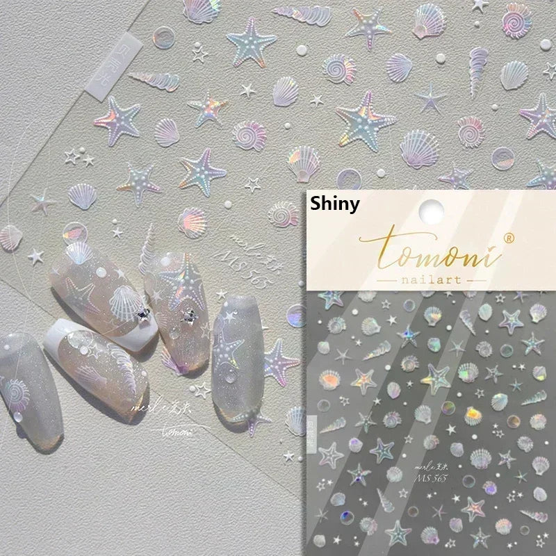 Ocean-Inspired Nail Art Sticker Set