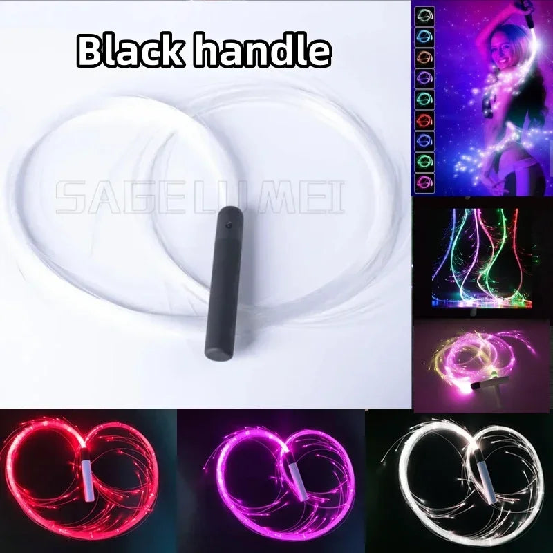 LED Fiber Optic Dance Whip with 7 Colors & 5 Modes