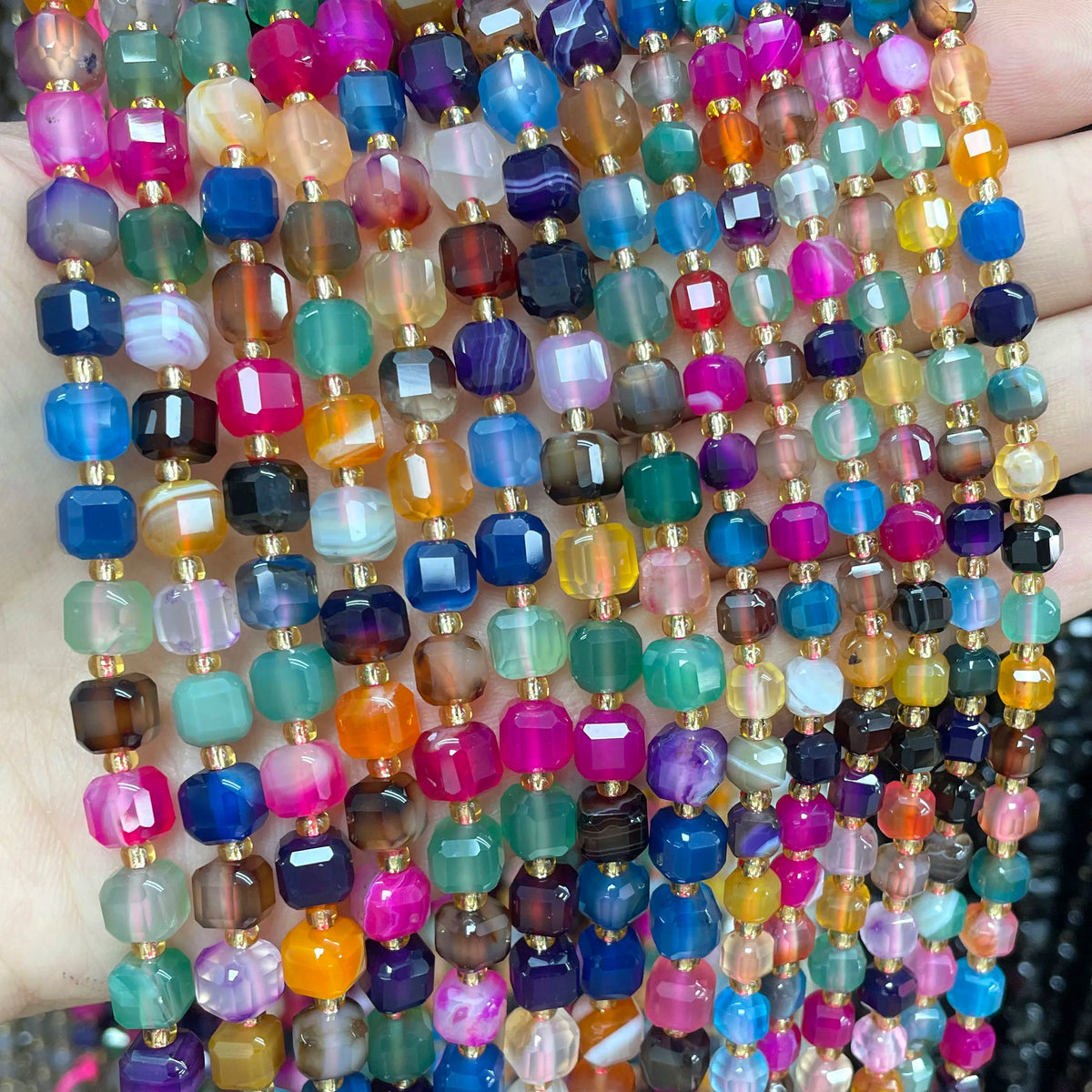 Natural Stone Faceted Beads for Jewelry Making