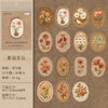 A collection of vintage floral stickers in various colors and styles for scrapbooking and journaling.