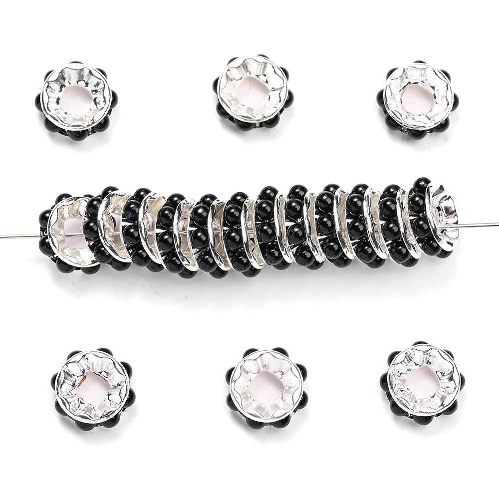 Mixed Pearl and Metal Spacer Beads for Jewelry Making