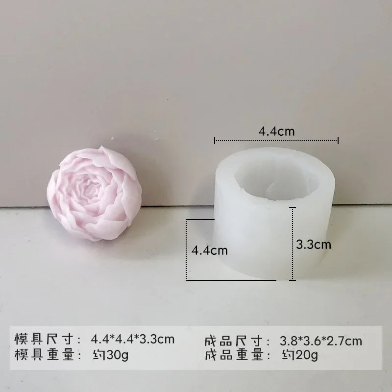 Rose & Peony Silicone Mold for Candle, Soap, and Resin Crafting