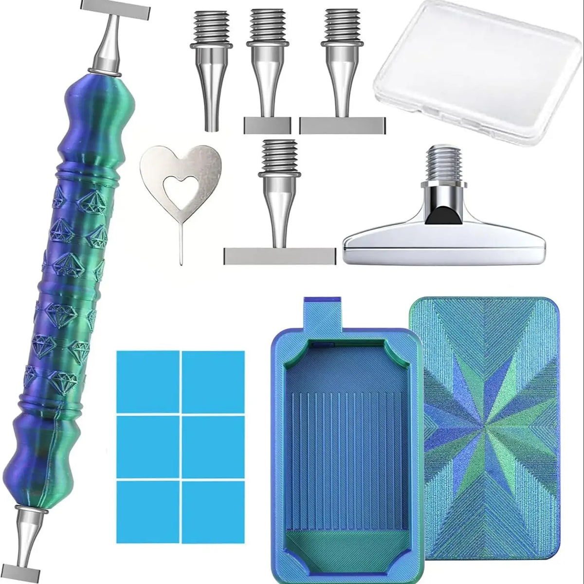 Diamond Painting Pen Set with Interchangeable Tips and Tray