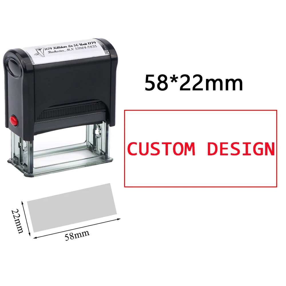 Customizable Self-Inking Rubber Stamp