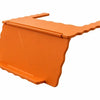 Orange foldable mahjong card holder with a non-slip stand.