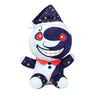 A plush toy of the Five Nights at Freddy's character Bonnie with a dark blue and white design.