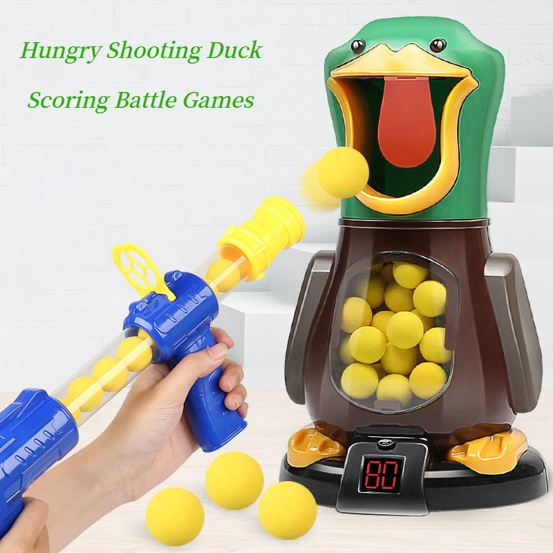 Air-Powered Duck Shooting Game with Electronic Scoreboard
