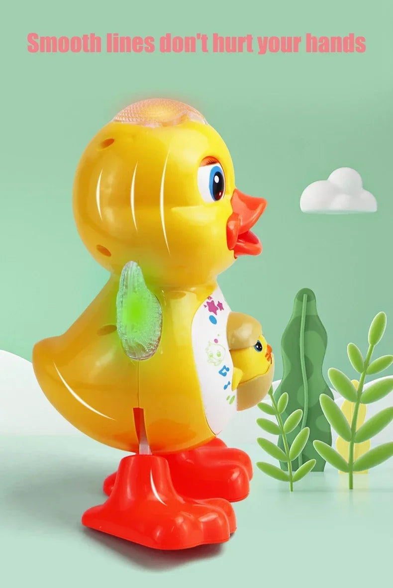 Electric Dancing Duck Toy with Music and Light-Up Eyes