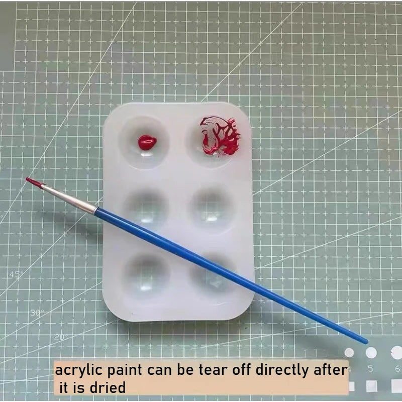 Flexible Silicone Paint Palette Tray for Artists & Students