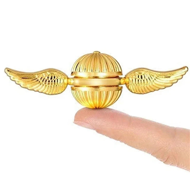 Gold angel wings fidget spinner for stress relief