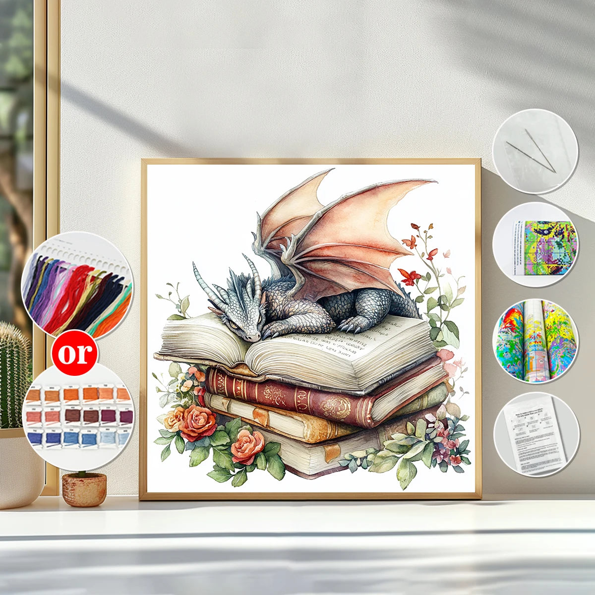 Cute Dinosaur Cross Stitch Kit for Beginners