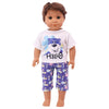 Bear Print Casual Outfit for 43 cm Baby Dolls