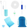 A kit for electric diamond painting featuring a pen, suction tool, and blue storage pouch.