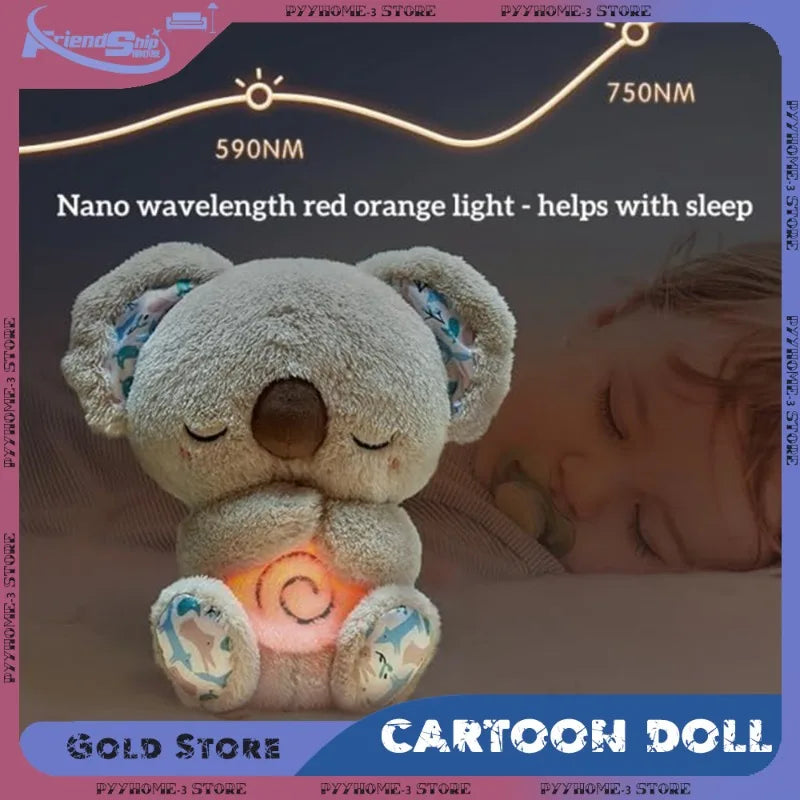 Cuddly Koala Plush Sleep Aid with Night Light and Soothing Sounds
