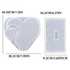 White resin molds for creating heart-shaped photo frames and DIY craft gifts