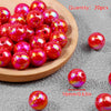 Iridescent Acrylic Round Beads for Jewelry Making (16mm, 20-Pack)