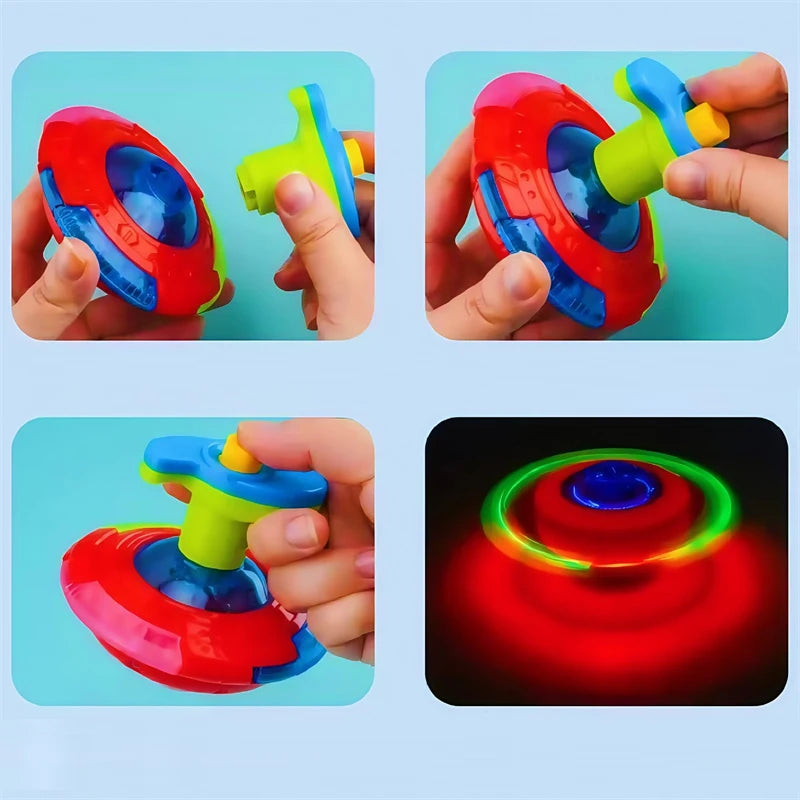 Light-Up Spinning Tops with Flashing Effects