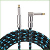 A black instrument cable with a right-angle connector and a metal tip is shown.