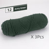 Army Green yarn skeins for knitting and crochet, shown in a coiled bundle.