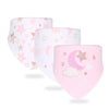 Soft Cotton Baby Bibs (3-Pack) with Cartoon Prints