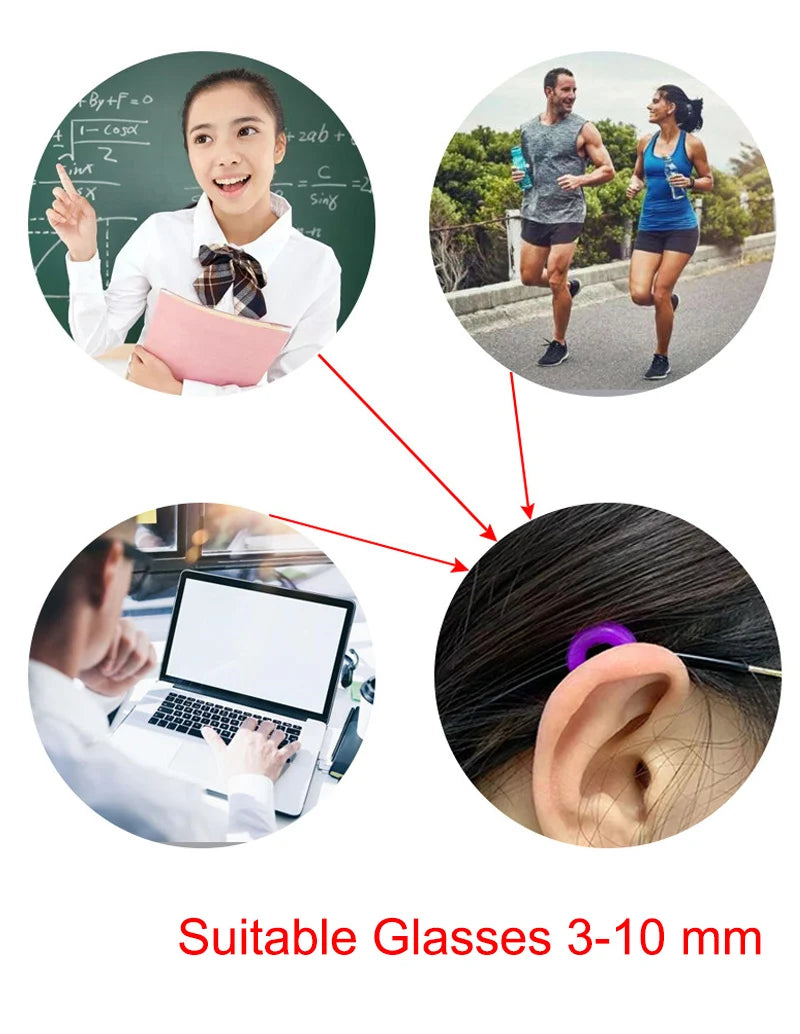 Silicone Anti-Slip Eyeglass Ear Grips