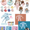 16cm Articulated Fashion Doll with Big Eyes and Dress-Up Outfit