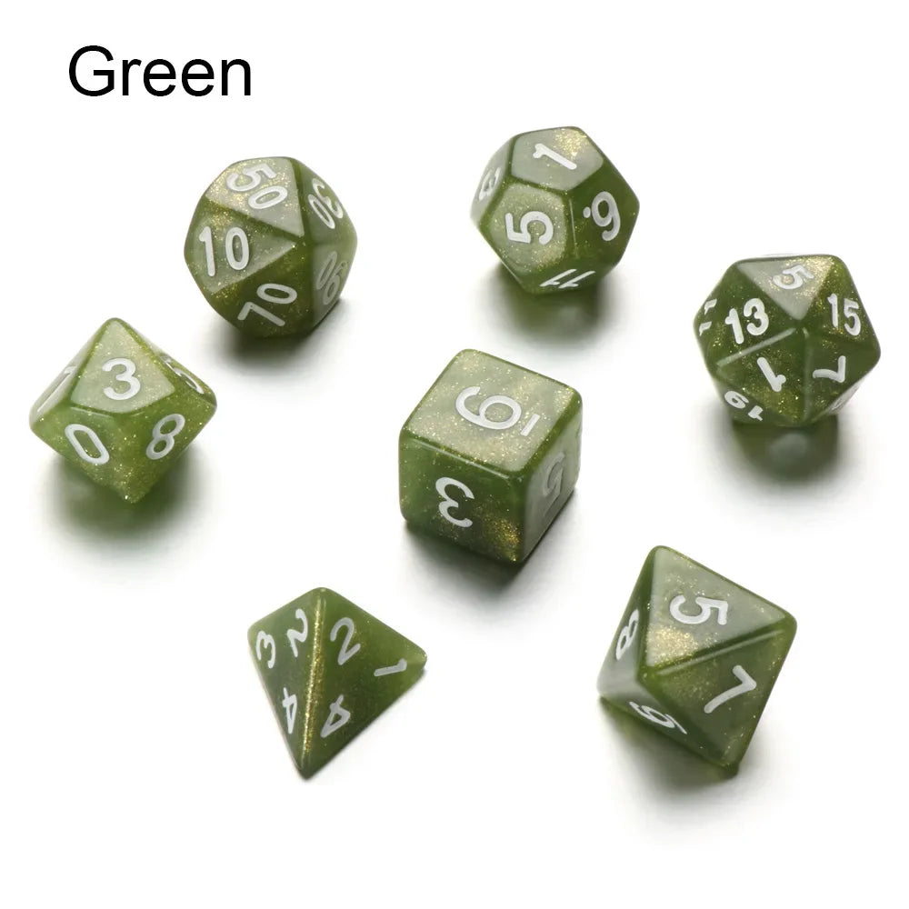 7-Piece Polyhedral Dice Set for Tabletop RPGs and Board Games
