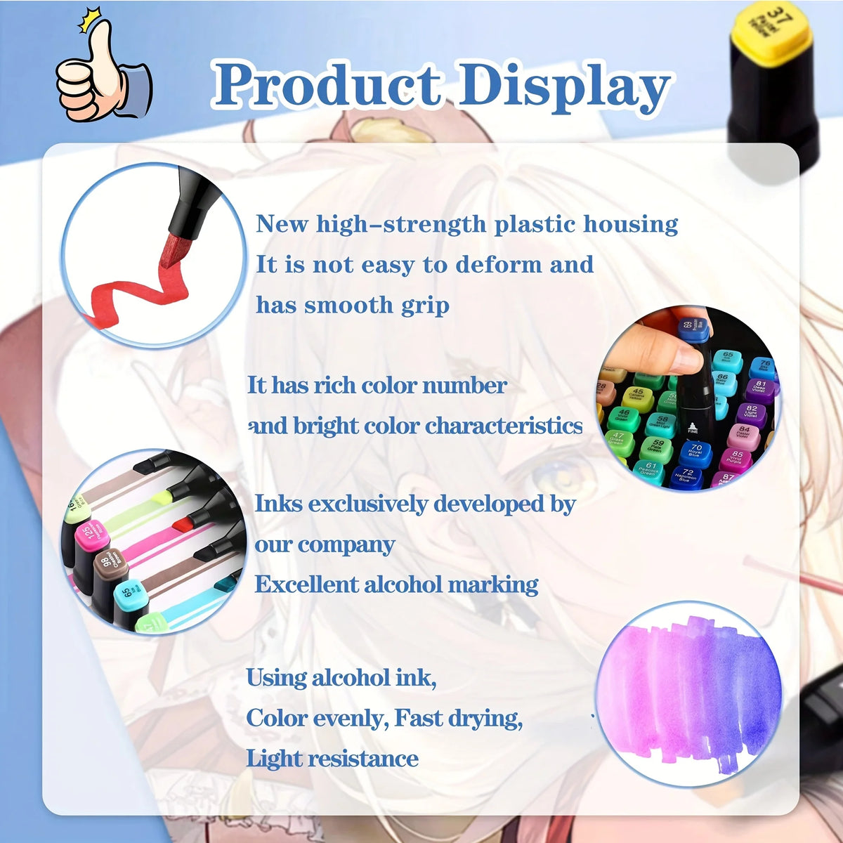 Dual-Tip Alcohol Art Markers – 24 to 262 Color Sets for Illustration & DIY
