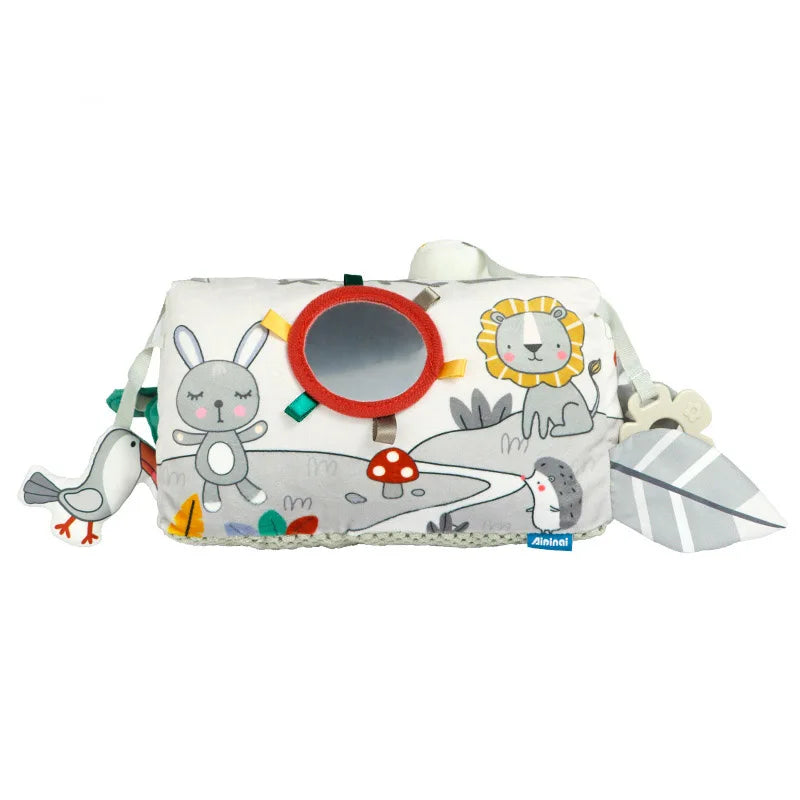 High-Contrast Tummy Time Pillow for Baby Sensory Development