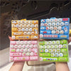 A set of colorful cartoon animal keycap keyboard keycaps for stress relief and charm