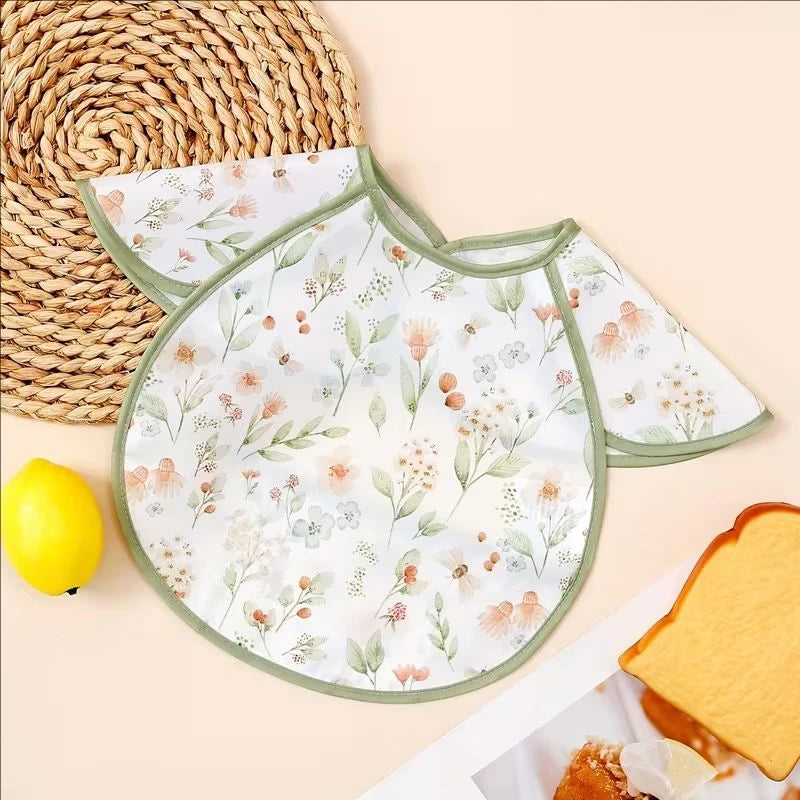 Waterproof Adjustable Baby Bib with Catch Pocket