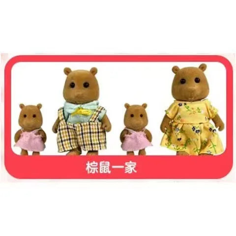 Forest Animal Miniature Dollhouse Furniture Set – 1/12 Scale Bedroom, Kitchen & Bathroom Decor