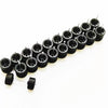 1/64 Scale Alloy Car Wheels with Rubber Tires - 10 Sets